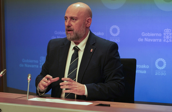 El consejero de Economía y Hacienda, José Luis Arasti, ha dado a conocer el crecimiento del 2,3% de la economía navarra.