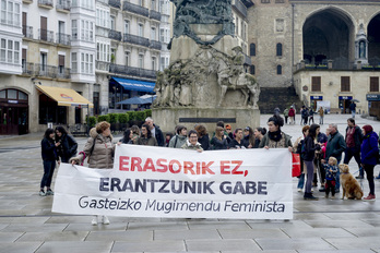 Imagen de archivo de una movilización en Gasteiz contra la violencia machista.