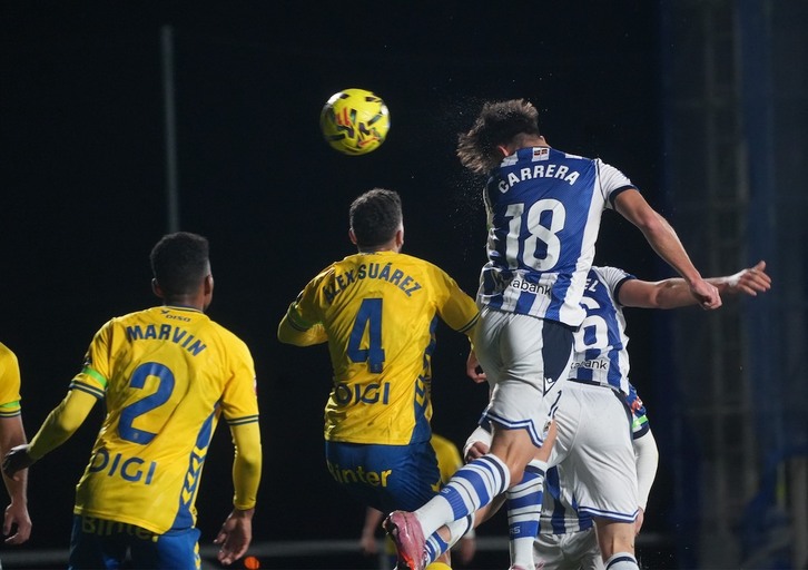 Carrera ha sido el autor del primer gol del Sanse.