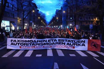 Irudian, GKSren mobilizazioa Bilbon.