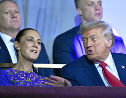 Claudia Sheinbaum y Donald Trump, durante el sorteo de la Copa Mundial de Fútbol de la FIFA 2026, el pasado diciembre en Washington D.C.