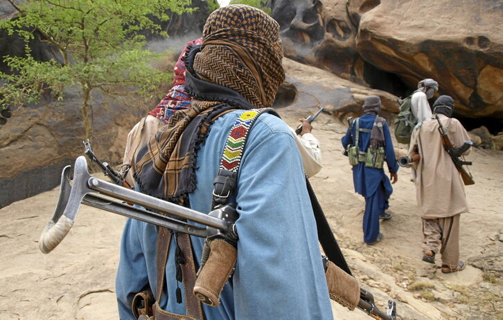 Guerrilleros baluches, en algún lugar de las montañas de Baluchistán Oriental.