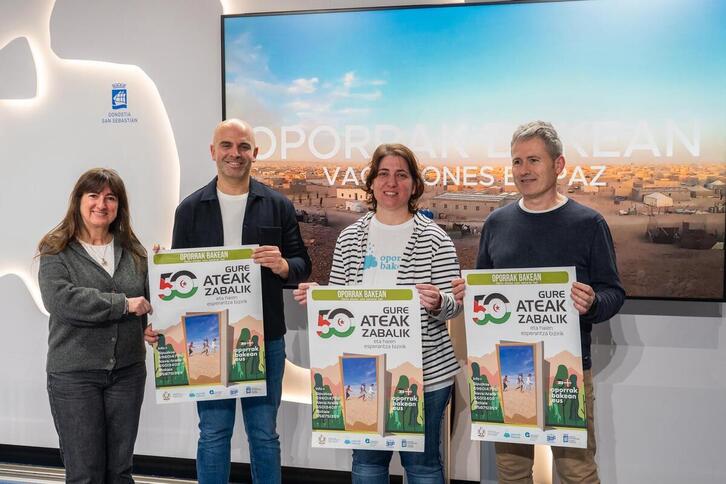 Presentación de la campaña ‘Oporrak bakean’.