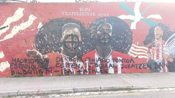 Imagen del mural de los hermanos Williams vandalizado.