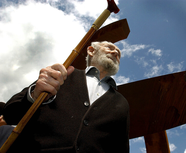 Jorge Oteiza, en 2002.