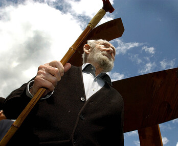 Jorge Oteiza, en 2002.