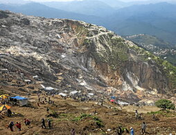 Vista general de la mina de coltán en la se produjo el accidente con más de 400 víctimas.