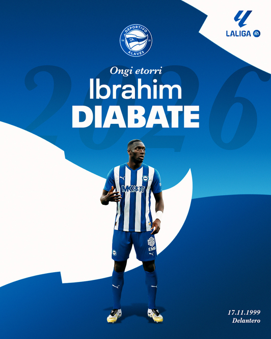 La bienvenida del Alavés a su nuevo delantero.