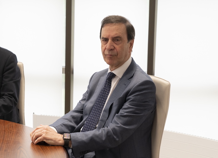 Iñaki López Gandasegui, durante una reunión en 2022 con el entonces lehendakari, Iñigo Urkullu.