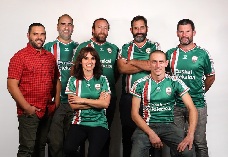 Ardi moztaileen munduko txapelketan lehiatuko diren euskal selekzioko zazpi kideak.
