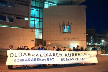 Donostiako Auzitegiaren aurrean egindako elkarretaratzea.