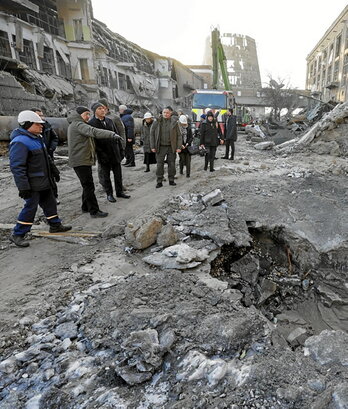 Estado de una de las plantas atacadas.