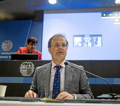 El consejero de Salud, Alberto Martínez, en una intervención pública.