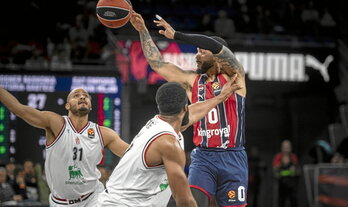 Markus Howard fue el jugador más valorado del Baskonia ante Armani Milano.