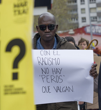 Marcha contra el racismo en Pasaia.