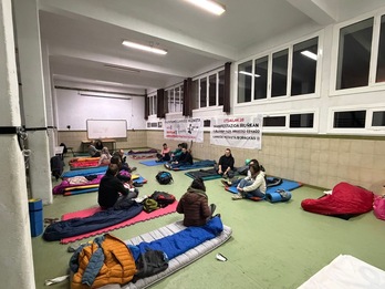 Elizondoko Lanbide Eskolan egindako itxialdia.