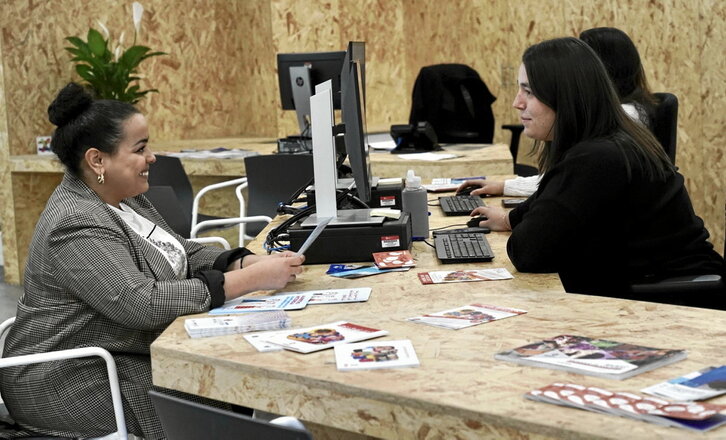 Imagen de archivo de una oficina de Harreragune.