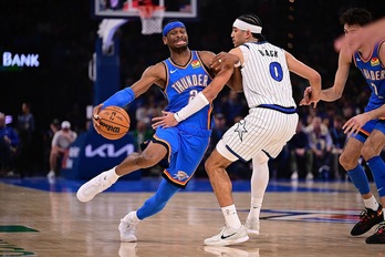 Shai Gilgeous-Alexander, en uno de los úlrimos partidos de los Thunder.