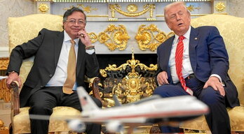 Gustavo Petro y Donald Trump, en la Casa Blanca.