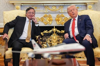 Gustavo Petro y Donald Trump, en la Casa Blanca.
