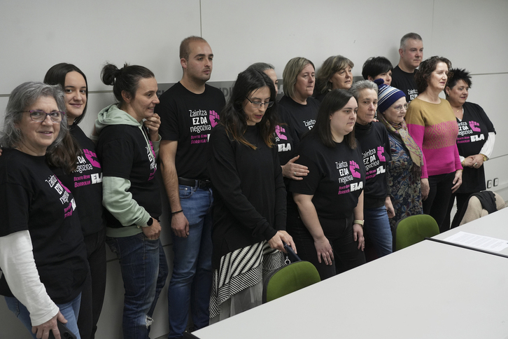 Rueda de prensa ofrecida por la plantilla y familiares de usuarios de Benito Menni de Elizondo.