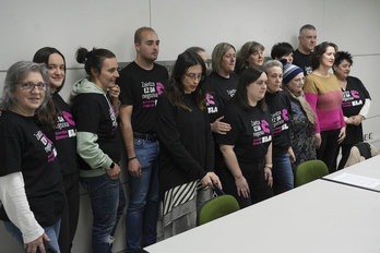 Rueda de prensa ofrecida por la plantilla y usuarios de Benito Menni de Elizondo.