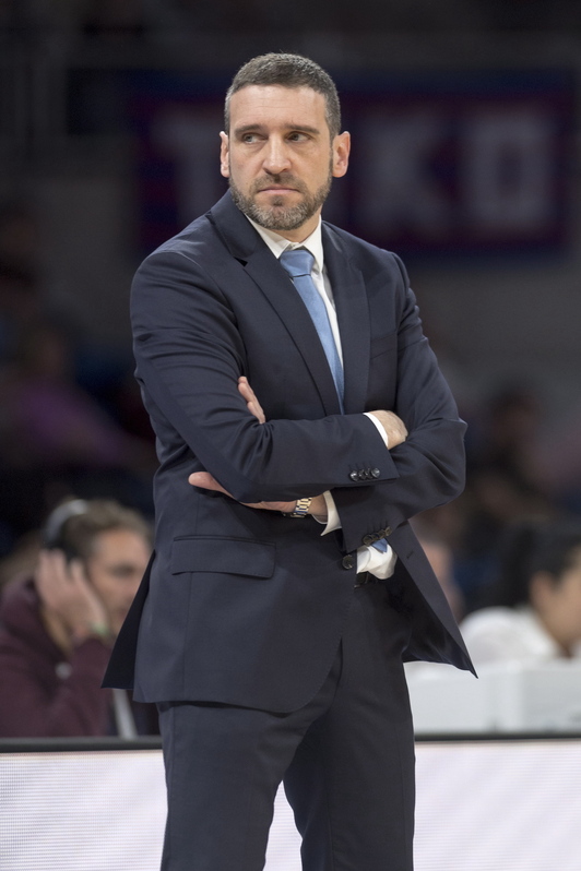 Ibon Navarro, durante su etapa en el banquillo de Saski Baskonia.