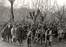 1915. urtean Zeanurin, Bizkaian, izandako Zuhaitz Egunean jasotako argazkia da goian ageri dena.