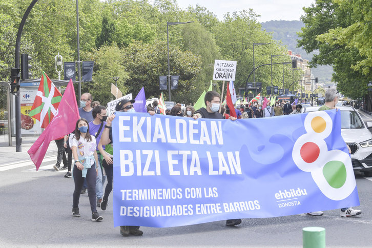 Imagen de archivo de una marcha reivindicativa en defensa de los barrios del Distrito Este.