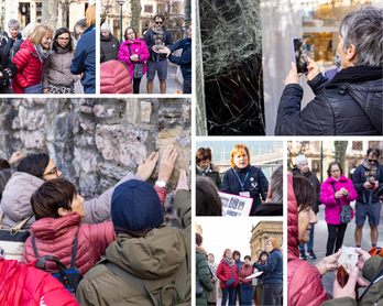Arrokekin elkarrizketan ibili dira herritarrak Donostian, Emakumeak Zientzian egitasmoako ekintzetako batean.
