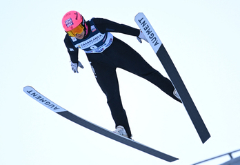 Annika Malacinski en el Campeonato del Mundo de combinada nórdica. 