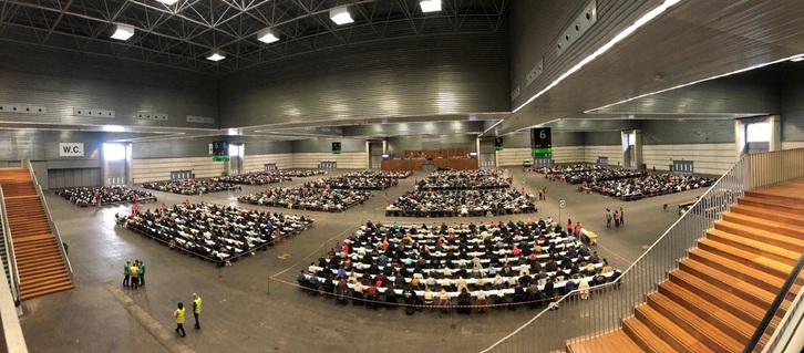 Panorámica del examen de la OPE de la Ertzaintza el pasado sábado.