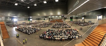Panorámica del examen de la OPE de la Ertzaintza el pasado sábado.