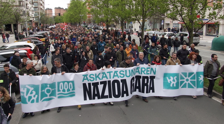 EH Bilduren manifestazioa iazko Aberri Egunean.