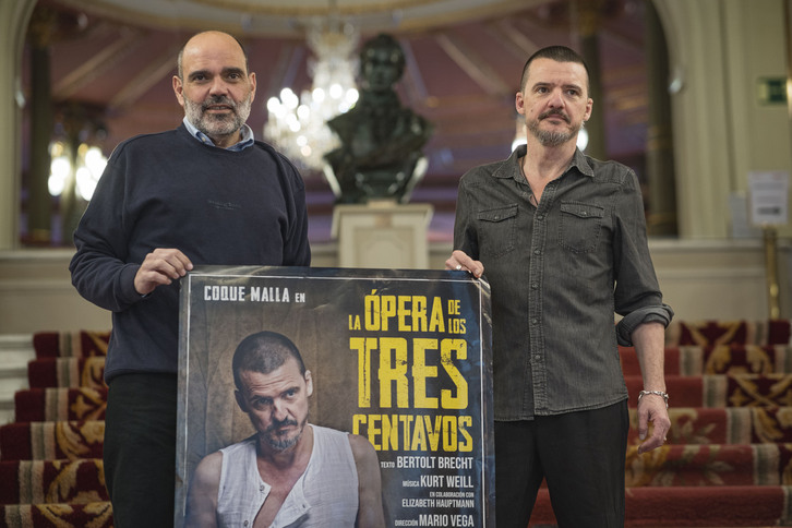 Mario Vega y Coque Malla, en el Arriaga.