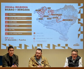 El Ayuntamiento de Eibar acogió la presentación del recorrido.
