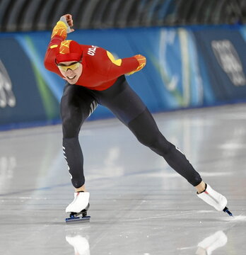 Milagros, ayer, en el hielo de Milán.