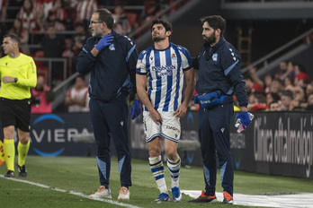 Guedes ha entrado en la lista, pero acabó fatigado el choque copero de San Mamés.