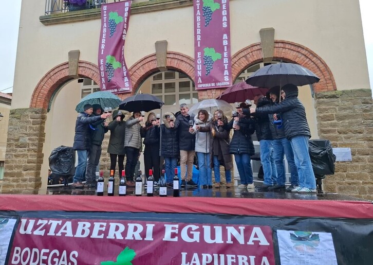 Imagen del ‘Uztaberri Eguna’ celebrado este sábado en Lapuebla de Labarca.
