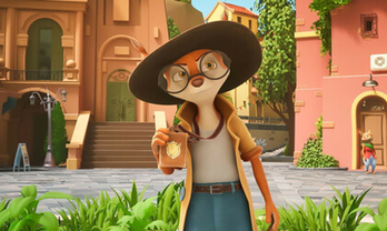 ‘Chirp, Honey Hillseko ikertzailea’ animaziozko filmaren irudia