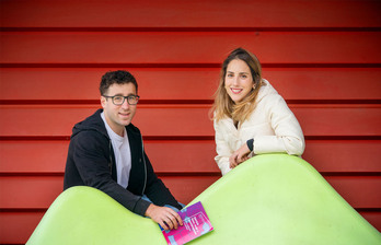 Mikel Tous eta Ilargi Gorostegi, lanaren koordinatzaileak.