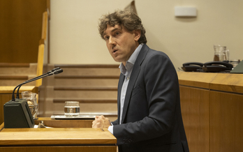Eneko Andueza, en el Parlamento de Gasteiz, en una imagen de archivo.