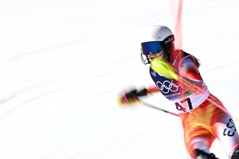Arrieta Rodríguez, durante su participación en el eslalon de Milano-Cortina.