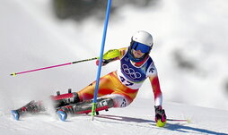 Arrietta Rodríguez, durante su participación en el eslalon de Milano-Cortina.