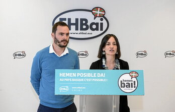 EH Bai Ipar Euskal Herriko ezkerreko mugimendu abertzalearen prentsaurrekoa Baionan.