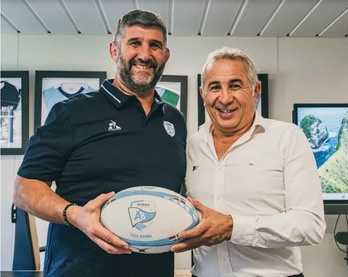 Patat y Tayeb, cuando firmaron el pasado otoño la renovación del técnico hasta 2028.