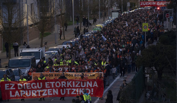 Una manifestación ha recorrido Amurrio este viernes.