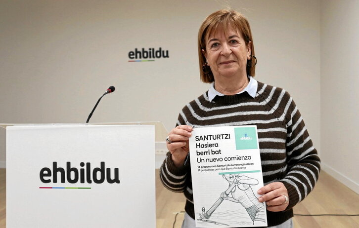 Miren Matanzas, candidata de EH Bildu a la Alcaldía de Santurtzi.
