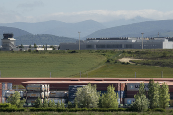 Vista del aeropuerto de Noain.