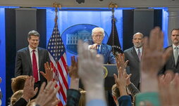 Trump, en la rueda de prensa en la que valoró el revés a su política arancelaria.